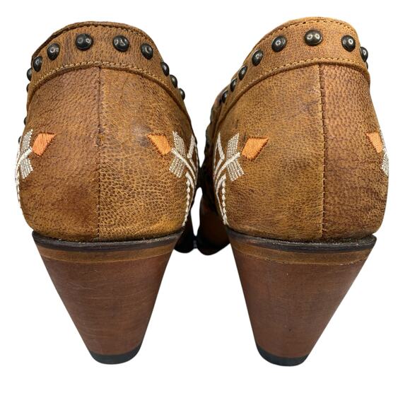 Lane Women’s Nova Aztec Peep Toe Studded Western Ankle Boot Size US 9.5 - Picture 8 of 11